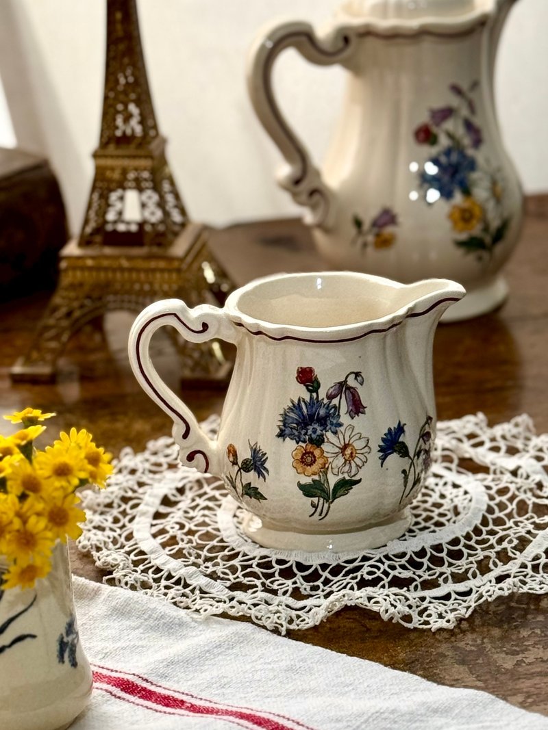 50244-迷人法國Sarreguemines AGRESTE 牛奶壺 - 茶壺/茶杯/茶具 - 瓷 