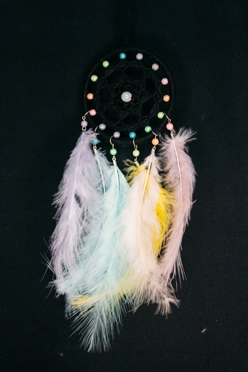 Handmade Dreamcatcher - 【Luminous Black】 - Items for Display - Other Materials Blue