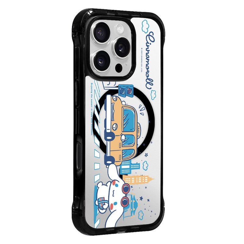 大耳狗 喜拿環島趣 磁吸透黑支架手機殼 iPhone 16 15 Pro Max - 手機殼/手機套 - 其他材質 黑色