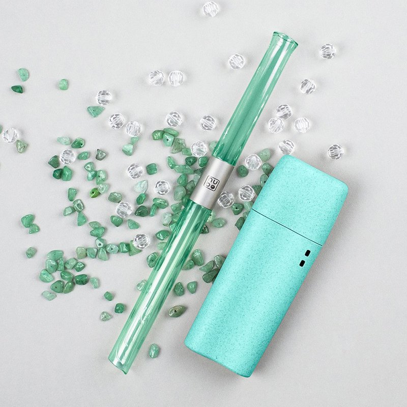 TRUEGRASSES environmental protection straw set/nubo/water whale/J11/turquoise green - หลอดดูดน้ำ - วัสดุอีโค หลากหลายสี