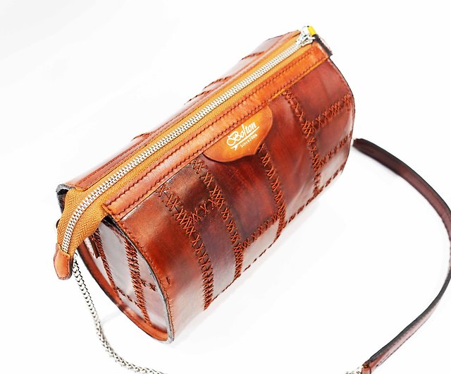 Handmade leather retro messenger magnetic buckle bag/cross-body bag/side bag-Size:Large-3color  - Shop BOLTON Messenger Bags & Sling Bags - Pinkoi