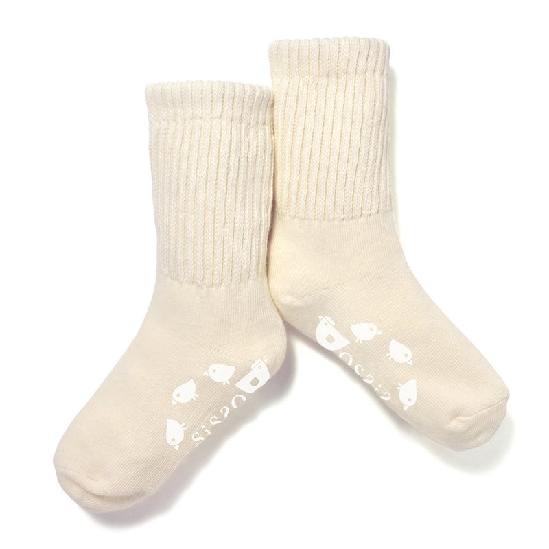 【シッソ オーガニックコットン】オーガニックコットン バブル 幼児用靴下 2A - ベビーソックス - コットン・麻 ホワイト