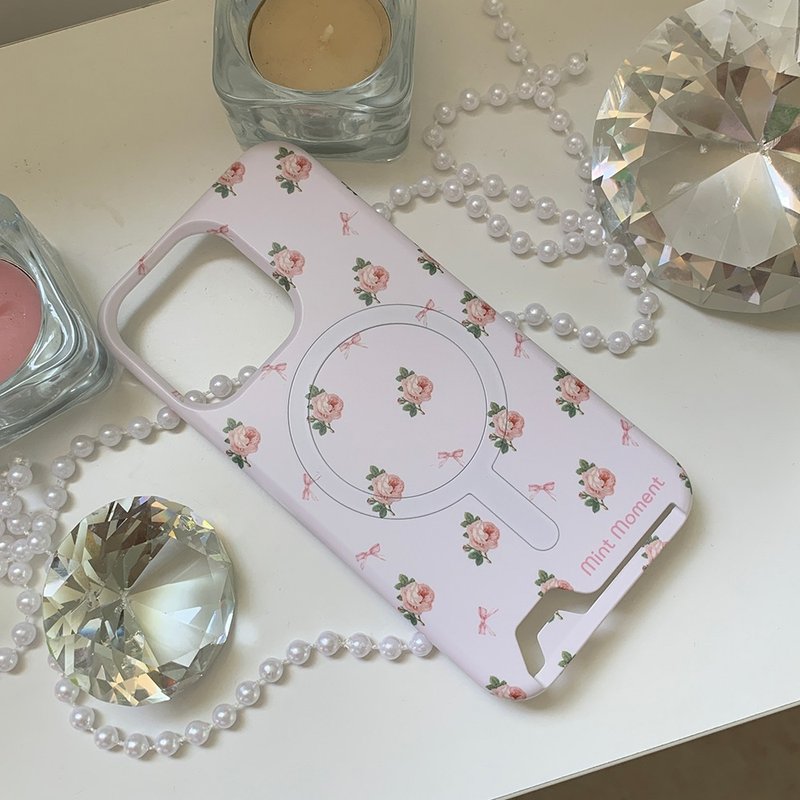 Rose Card Pocket 手機 iPhone 硬殼 - 手機殼/手機套 - 其他材質 粉紅色