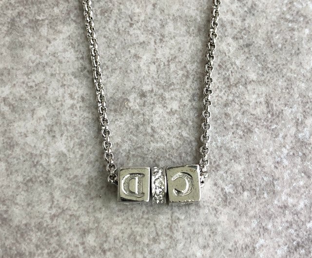 Christian Diorディオール キューブネックレス シルバーアクセサリー