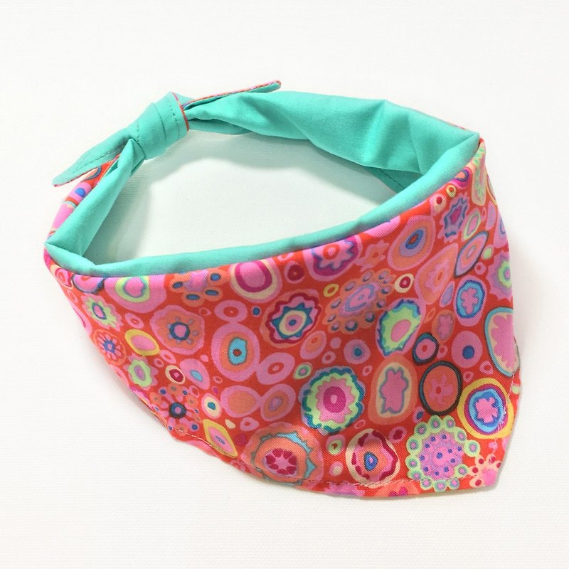 Dog exclusive name scarf - custom (small and medium sized dog) - circle - Collars & Leashes - Cotton & Hemp Pink