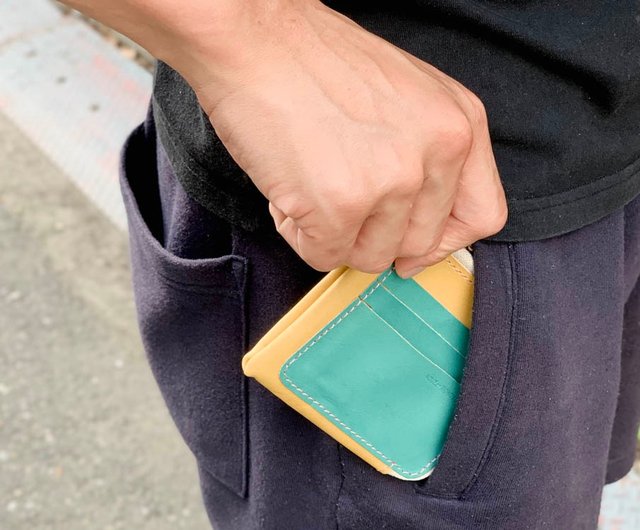 喜ばれる誕生日プレゼント H-SLIM ほんのりフレッシュのターコイズ ハーフスリム財布 財布・ケース・小物入れ
