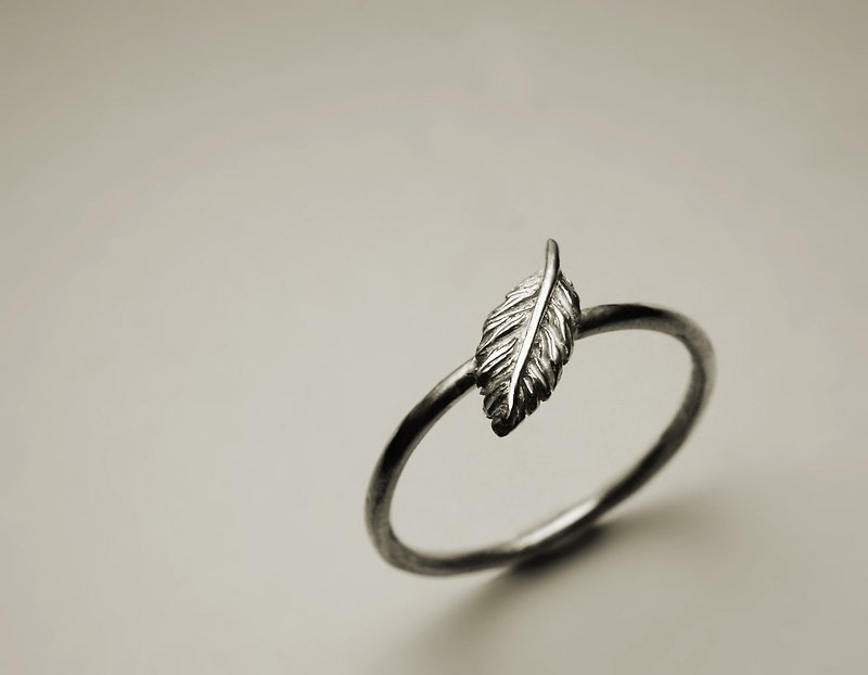 Small feather Silver ring - General Rings - Other Metals Silver