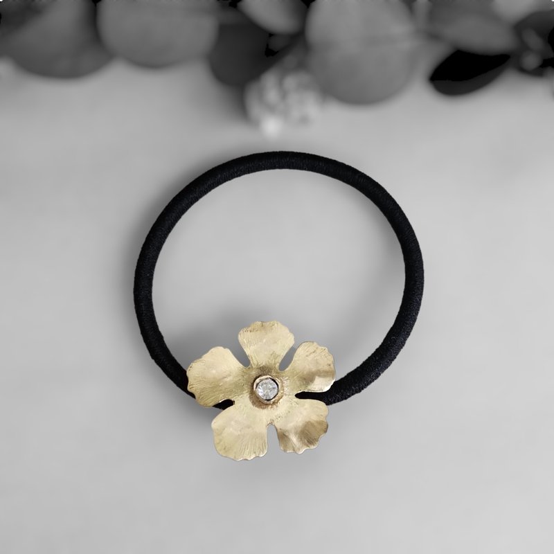 brass flower lover hair tie - เครื่องประดับผม - ทองแดงทองเหลือง สีทอง