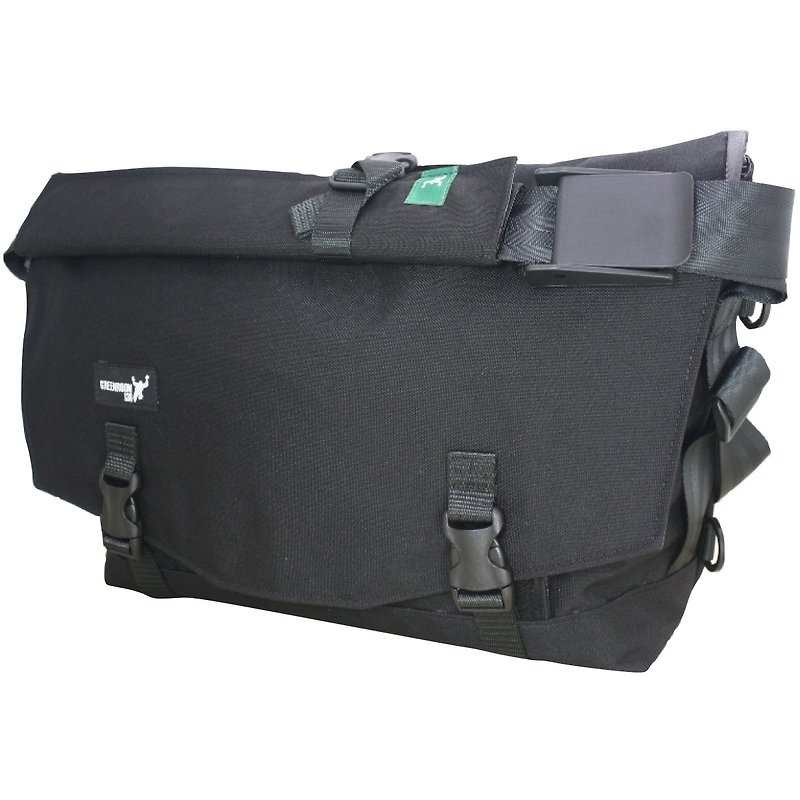 Greenroom136 - Bootstrap - Messenger Laptop Bag - Large - 電腦包/筆電包 - 尼龍 黑色