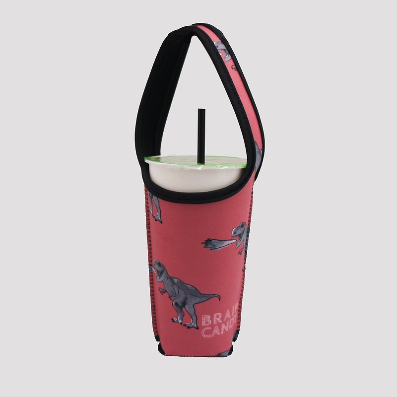 BLR Eco-friendly Beverage Bag BrainCandy Co-branded Ti 24 Tyrannosaurus - Beverage Holders & Bags - Polyester Red