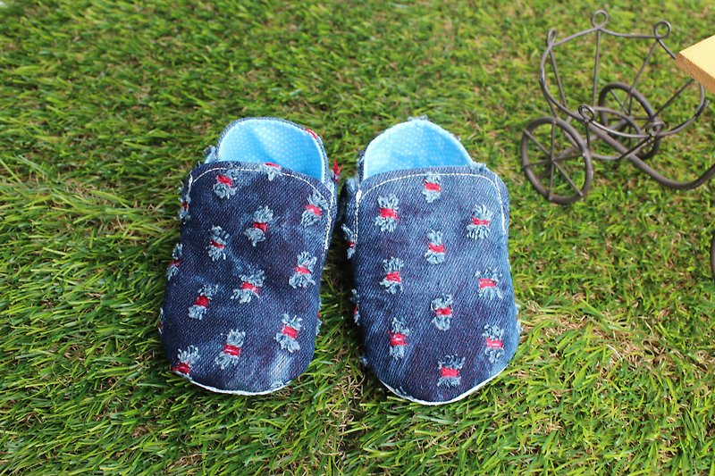 時尚單寧風-深藍 寶寶鞋學步鞋 - 童裝鞋 - 其他材質 藍色