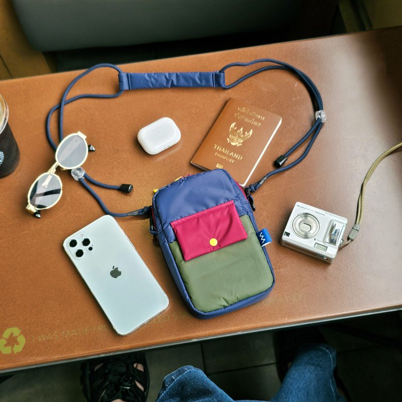 JOSH Phone purses : Bohemian - 側背包/斜背包 - 尼龍 藍色