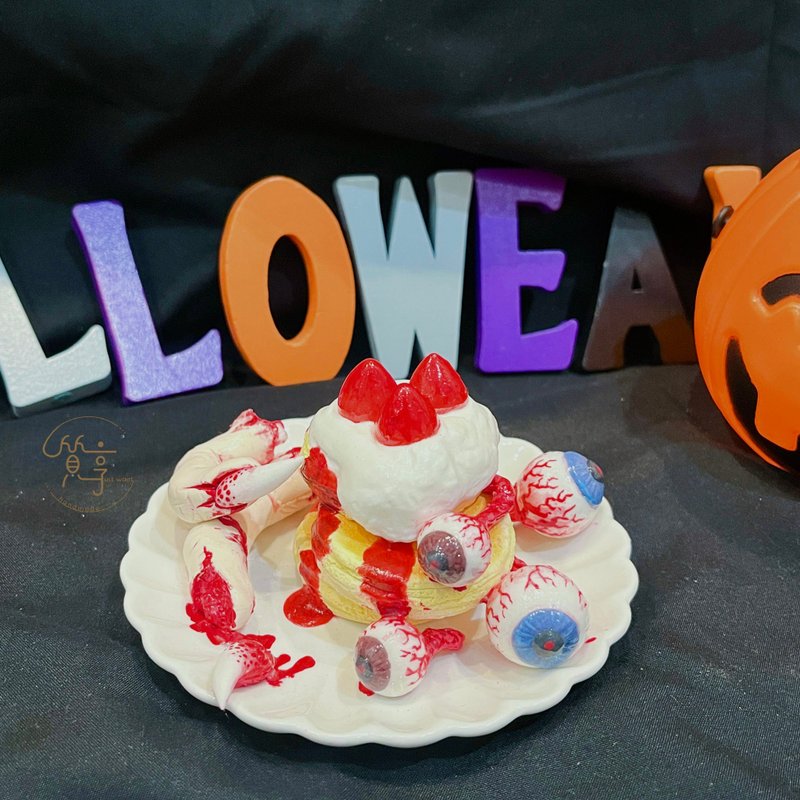 [Quality Handmade] Special Halloween Series Horror Finger Soufflé Handmade Ornament Card Holder - ของวางตกแต่ง - ดินเหนียว หลากหลายสี