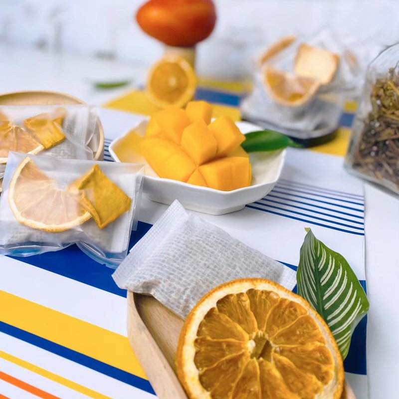 【Daily Hydration】Mango Orange Fruity Herbal Tea (8 packs, 12 packs) - Tea - Fresh Ingredients Multicolor