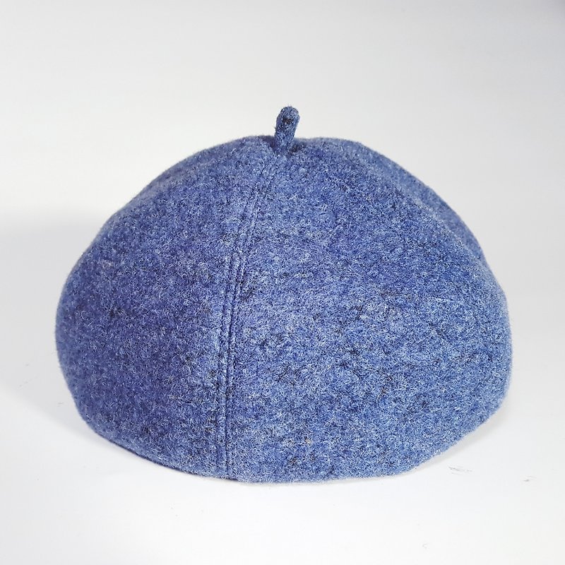 Wenqing Fashion Pumpkin Hat - Low-key Fog Blue #valentine#gift#wool#autumn#warm - หมวก - วัสดุอื่นๆ สีน้ำเงิน
