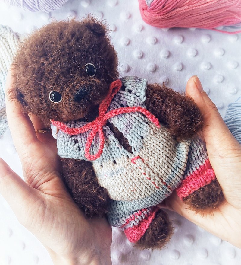 Beautiful teddy bear/ Best bear/Handmade teddy bear/Stuffed toy bears/Cute bear - 寶寶/兒童玩具/玩偶 - 羊毛 