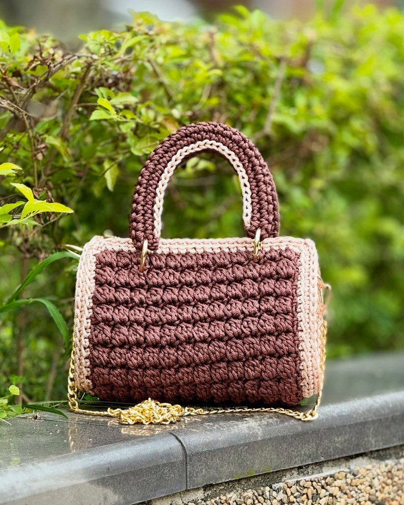 Latte handbag - 耳環/耳夾/耳骨夾 - 其他人造纖維 多色