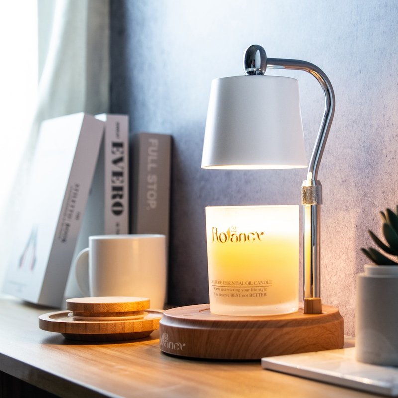 【Rofancy】Solid wood timed melting Wax lamp-Metropolitan White - Lighting - Other Metals 