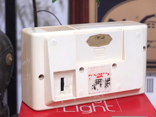 日本 昭和セイコー パタパタ時計 QN407 白 目覚まし時計 置き時計