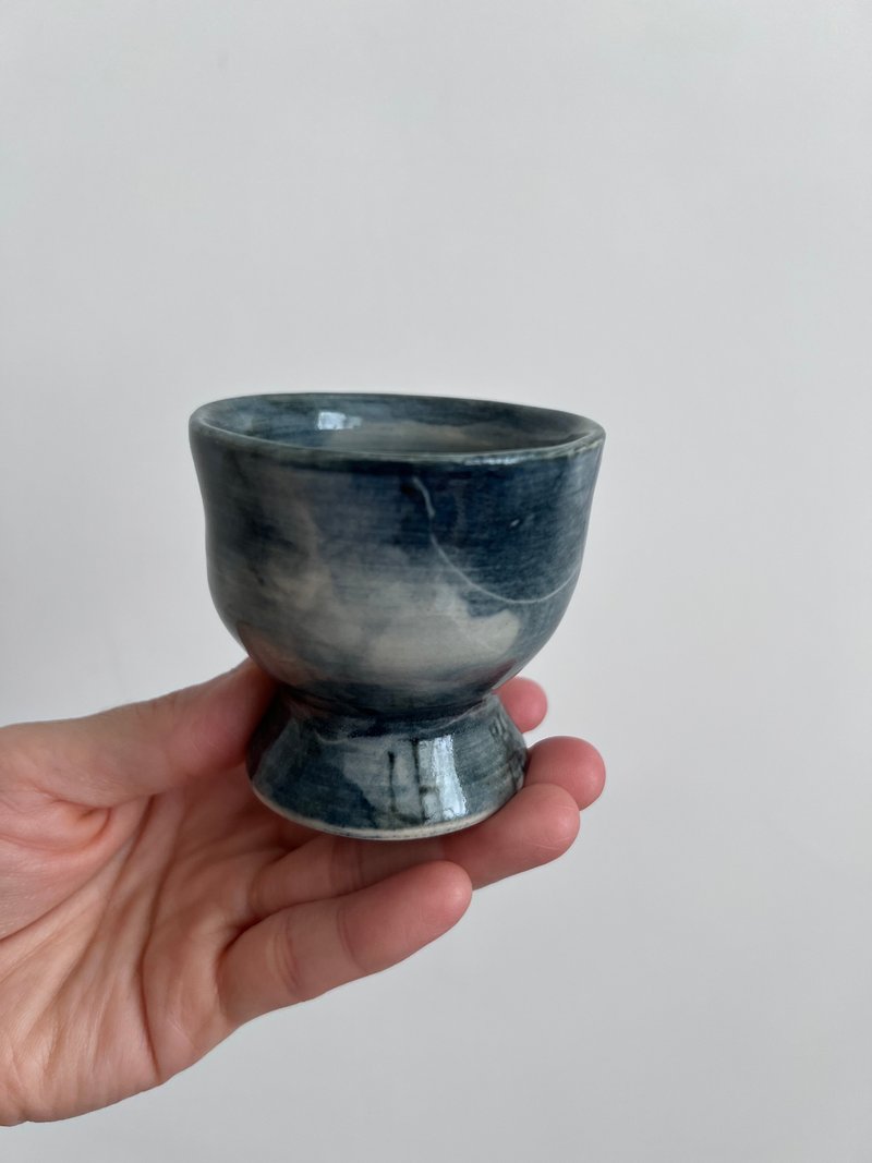 喝杯茶 讓心靜下來  80ml 釉下青花彩繪 - 茶壺/茶杯/茶具 - 陶 