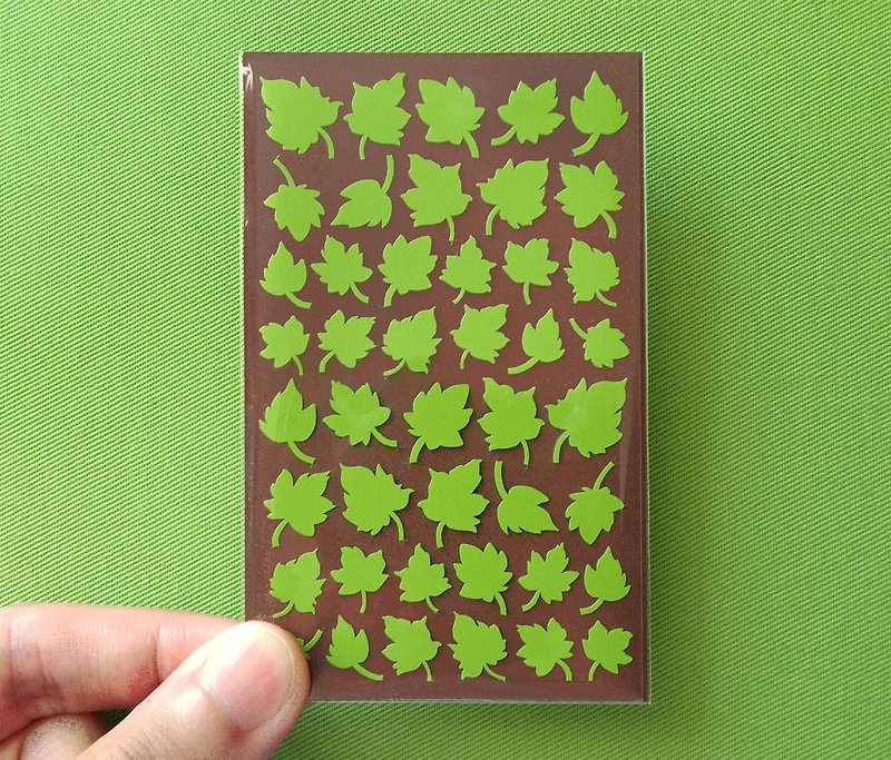 ブドウの葉シール - シール - 防水素材 グリーン