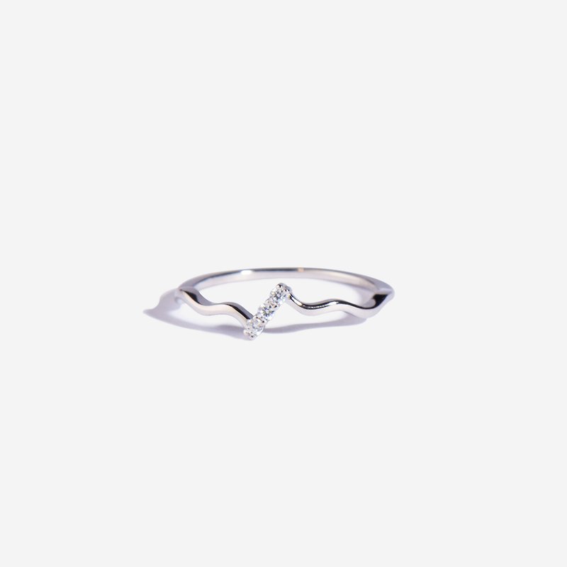 Shining heartbeat sterling silver ring | Light Jewelry Series | Popular tail ring. Sterling silver. Rose Gold. All-match - แหวนทั่วไป - เงินแท้ หลากหลายสี