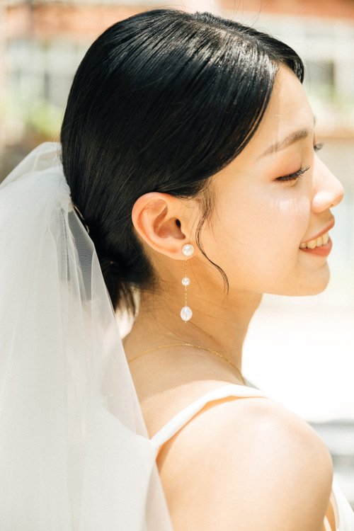 Zuzu Jewelry Bridal 新娘耳環 高級訂製 天然珍珠耳環 925純銀鍍18k金