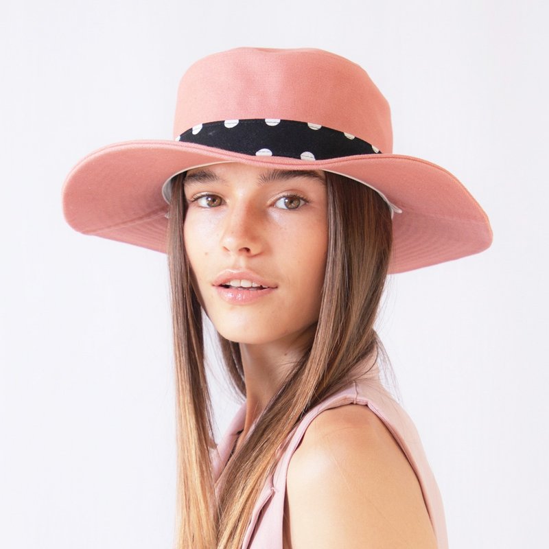 ATIPA Wide Brim Panama hat for World's fashion tours - Hats & Caps - Cotton & Hemp Pink