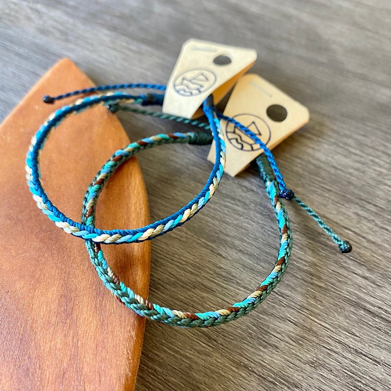 Handmade Jewelry | Wax Thread Surf Bracelet and Ankle - Eight Colors - สร้อยข้อมือ - ผ้าฝ้าย/ผ้าลินิน 