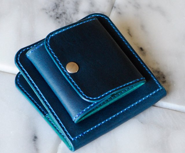 マネークリップの折財布B　No.5　ブッテーロ オーダーメイド 本革 マネークリップ ブッテーロ 名入れ