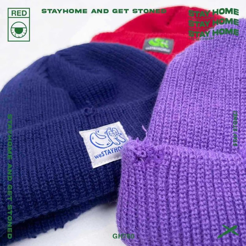 STAYHOME Classic Beanie - หมวก - ผ้าฝ้าย/ผ้าลินิน สีเขียว