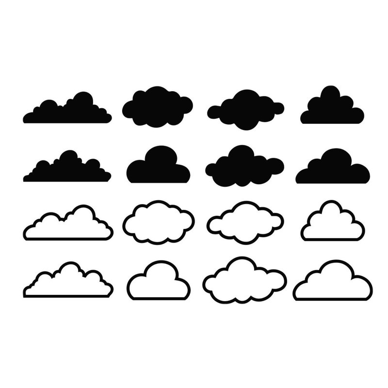 Cloud svg, clouds svg, cloud eps, clouds eps, cloud png, clouds png, cloud templ - 圖文模板設計 - 其他材質 