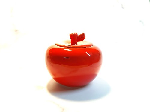 禾家創作坊 紅蘋果 小陶罐 防潮蓋 茶葉罐 置物罐 喜糖罐