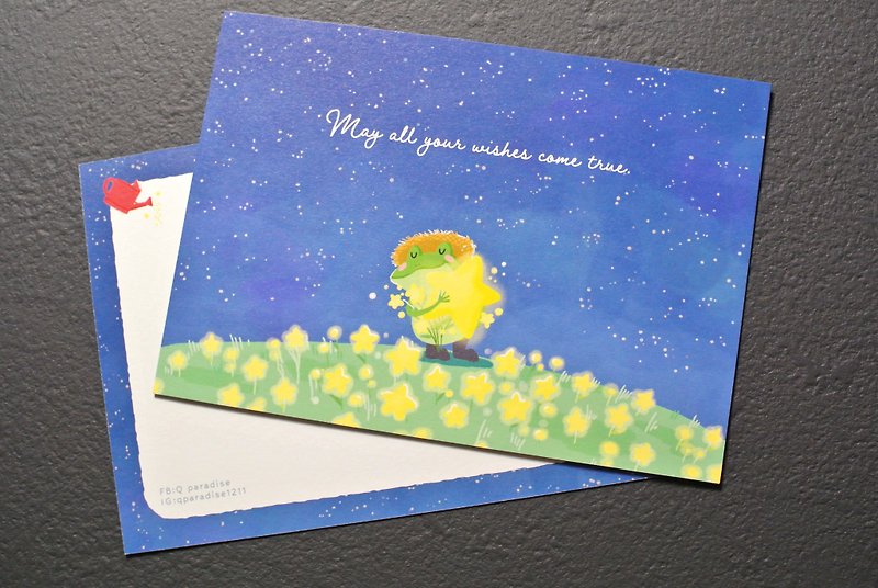 明信片 | 呱呱的星星花園 - 心意卡/卡片 - 紙 藍色
