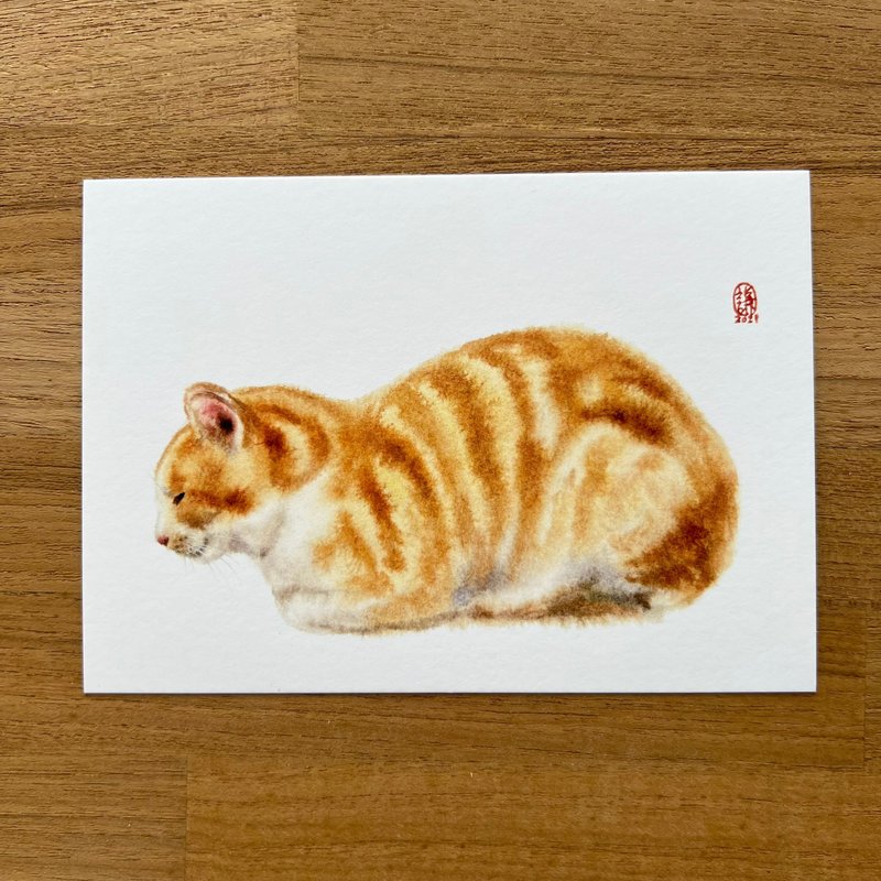 Xiaoju into a cat postcard - Cards & Postcards - Paper Multicolor