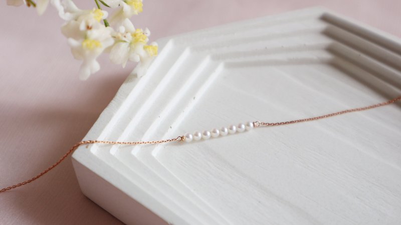 18K Gold Pearl Bracelet Birthday Gift - สร้อยข้อมือ - ไข่มุก 