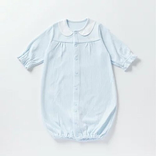 Baby Organics育兒良品 【日本OP mini】嬰兒兩用連身衣 粉藍天使