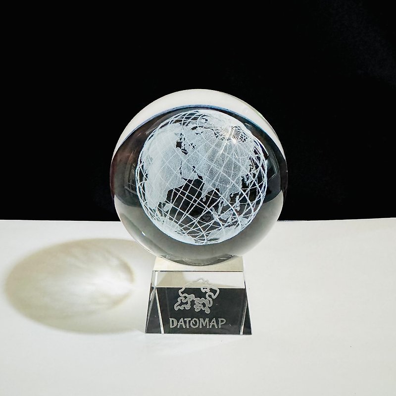 水晶地球連底座 - 裝飾/擺設  - 其他材質 透明