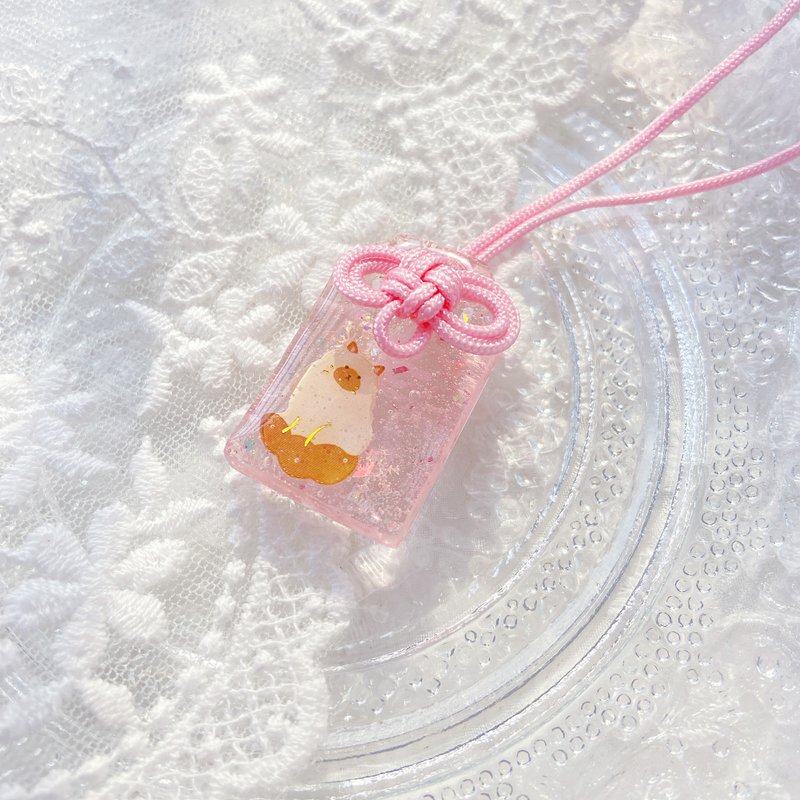 Omamori new year accessories gift idea - พวงกุญแจ - วัสดุอื่นๆ สึชมพู