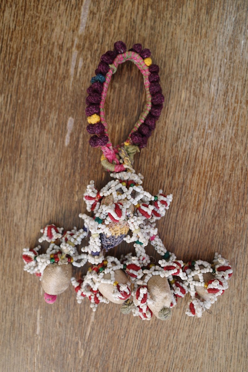 Indian Desert Nomad Banjara Handmade Pendant Type B - พวงกุญแจ - ผ้าฝ้าย/ผ้าลินิน 