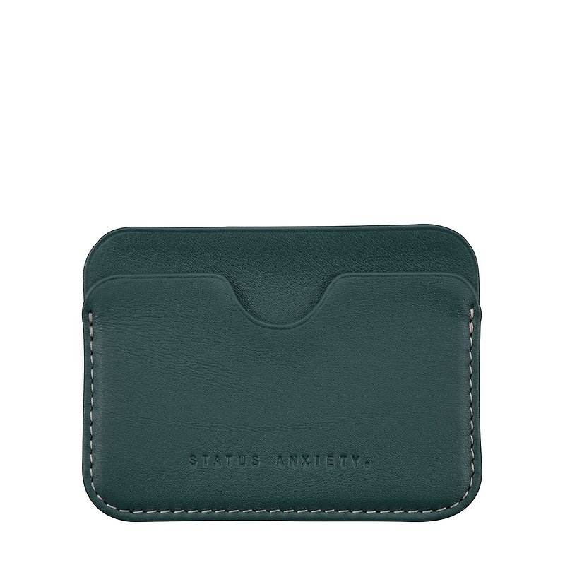 GUS Card Holder_Teal / Blue Green - ID & Badge Holders - Genuine Leather Green