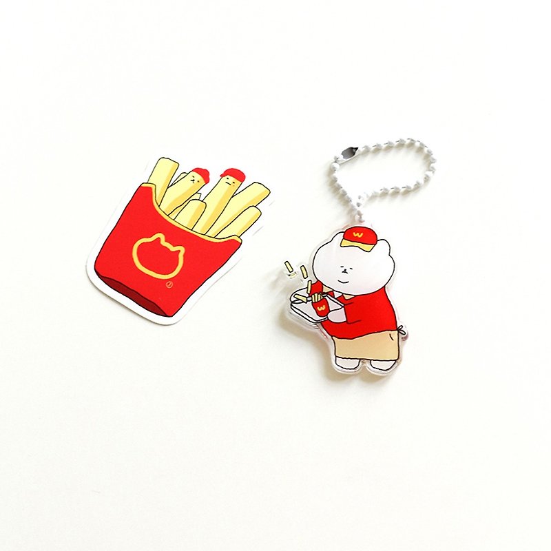 【3 MONTHS Official Agent】Hamburger Charm - Charms - Acrylic Multicolor