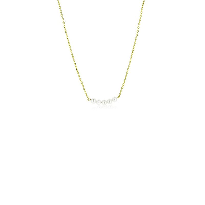 MINI PEARL NECKLACE ( SILVER/ 18K GOLD/ ROSE GOLD ) | PEARL COLLECTION - Necklaces - Other Metals White