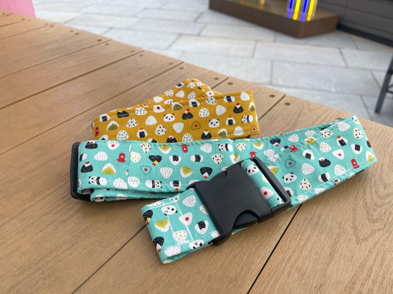 F069 Green Rice Ball Panda Luggage Strap - Luggage & Luggage Covers - Cotton & Hemp 