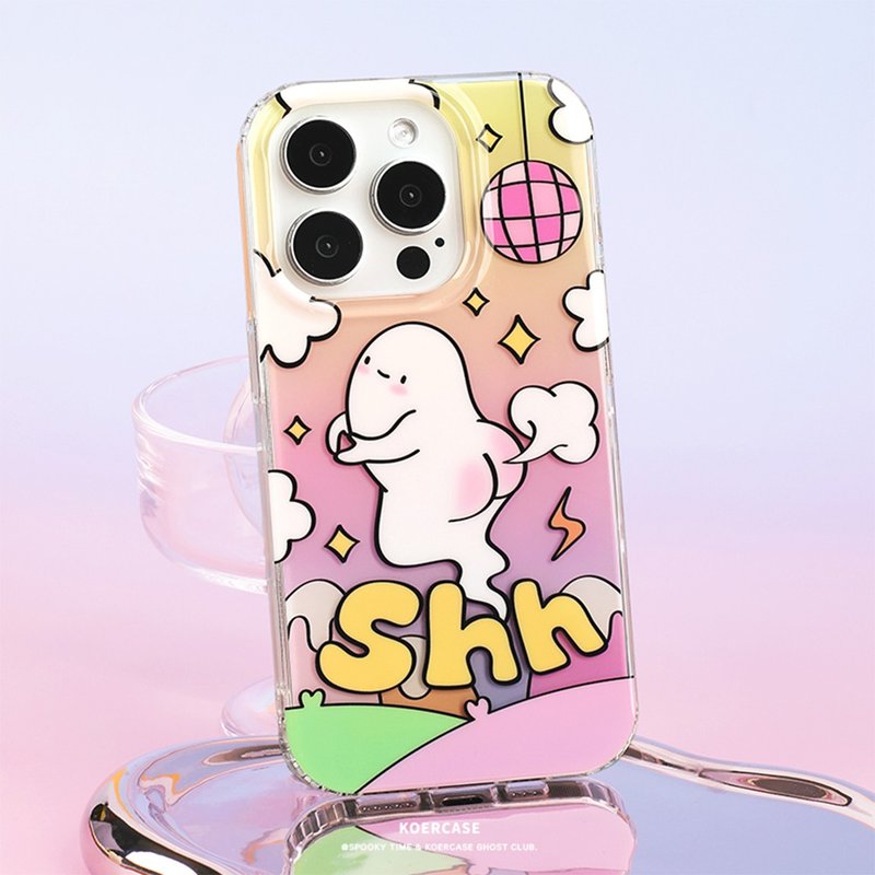 shhhhhh shut up little ghost iPhone case - เคส/ซองมือถือ - วัสดุอื่นๆ 