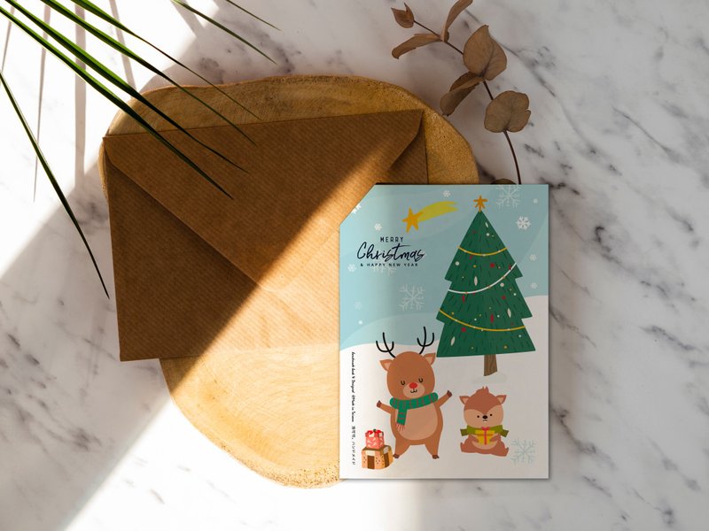 聖誕卡片 交換禮物【CM18015】洛可可草莓 WELKIN手創明信片 - 卡片/明信片 - 紙 