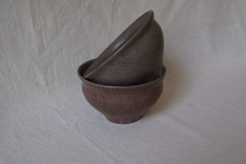 Matte Brown- rice bowl set, tea bowl - ถ้วยชาม - ดินเผา 