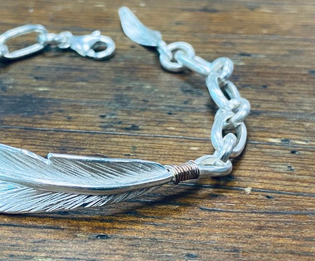 Feather bracelet hot sale sterling silver