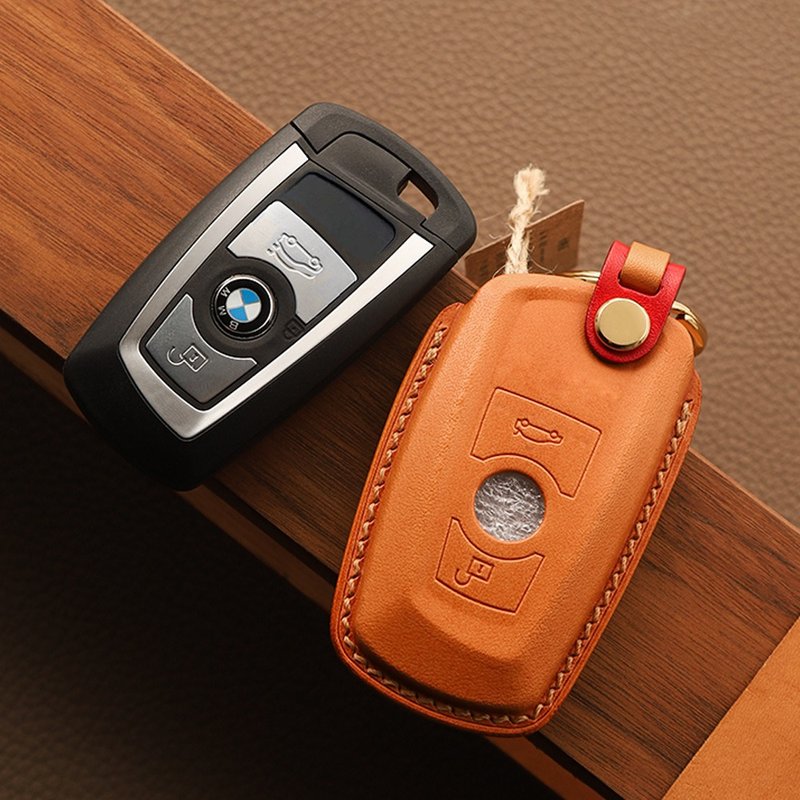 [Crazy Craftsman] For BMW BMW M3/5 Series x127 car key case leather case imported from Italy - Keychains - Genuine Leather 