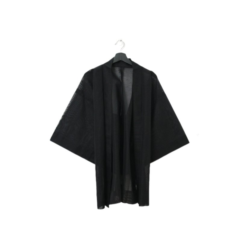 Back to Green-日本透膚羽織 壓紋 小草 tf-26/vintage kimono - 女大衣/外套 - 棉．麻 